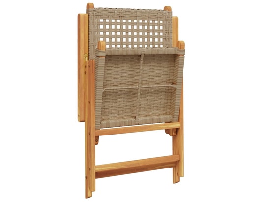 VIDAXL - Chaises de jardin lot de 2 beige bois massif d'acacia et rot...