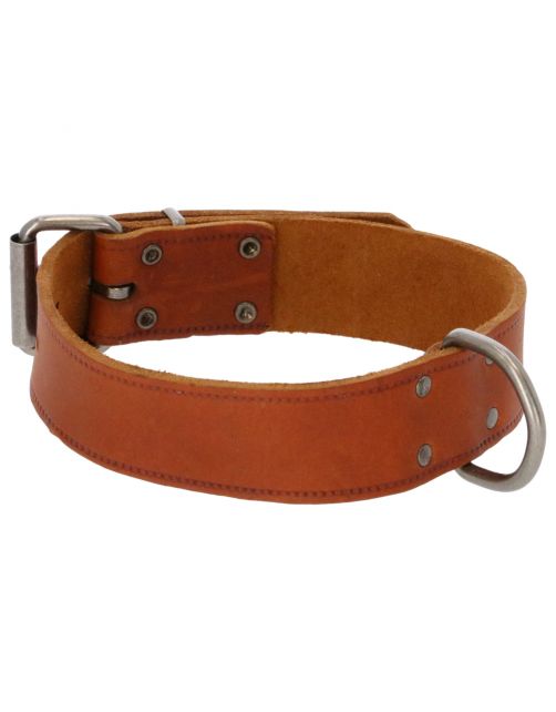 Adori Halsband Vetleder Met Print Cognac - Hondenhalsband