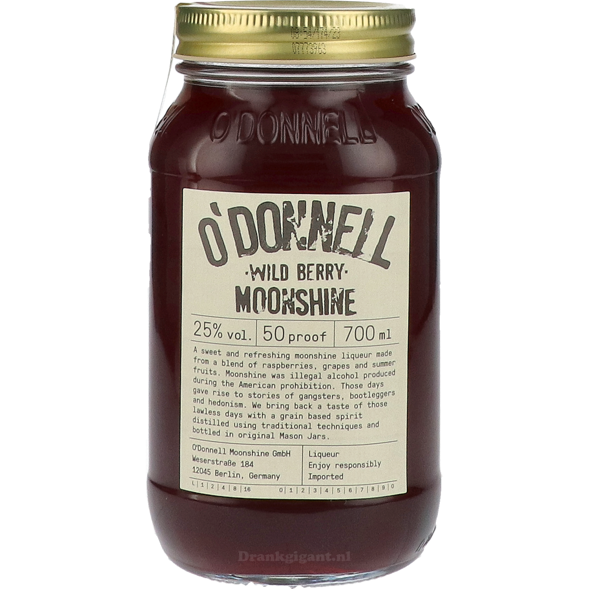 O'Donnell Wild Berry Moonshine 70 cl