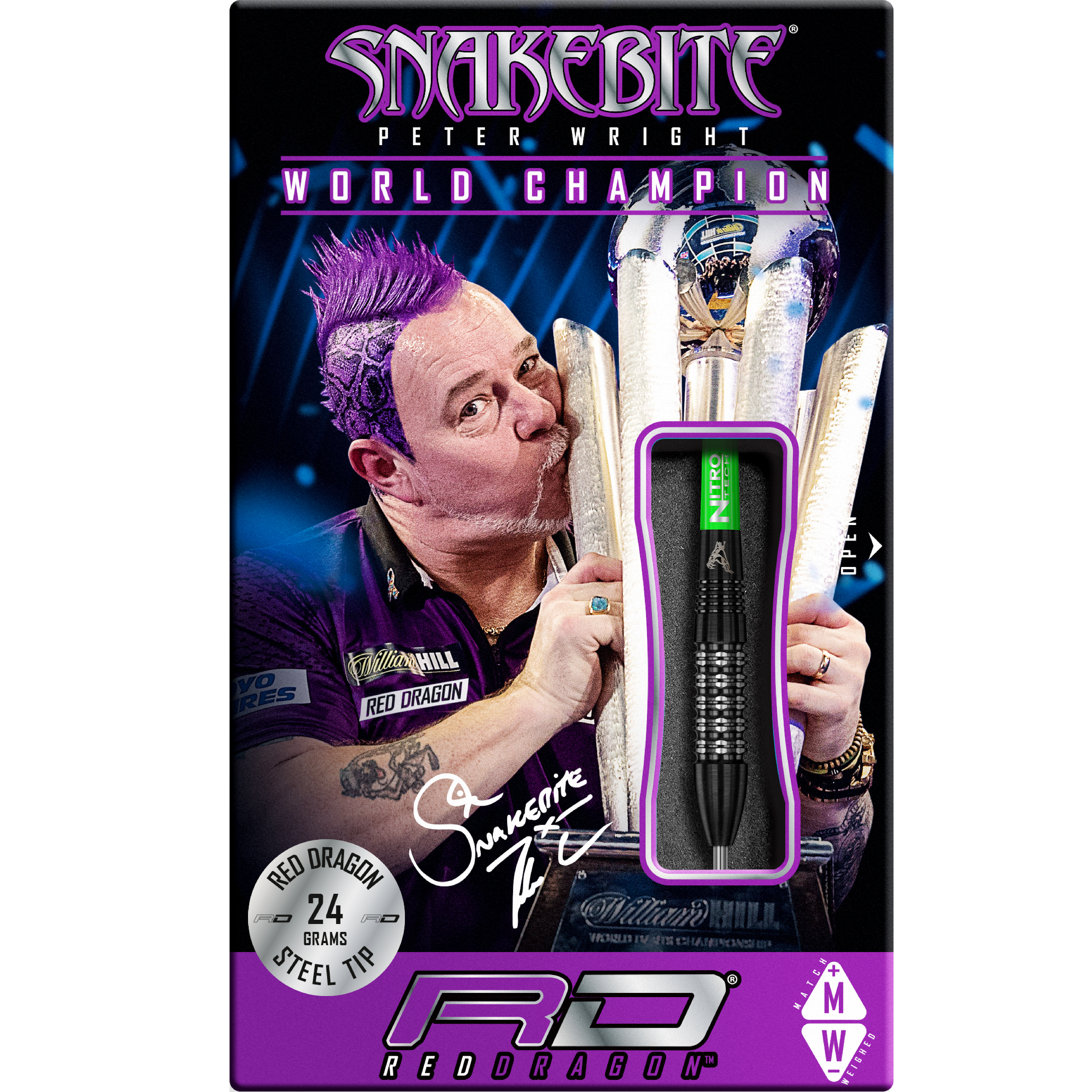 Red Dragon - Peter Wright - Snakebite Black Strike - Steeldart