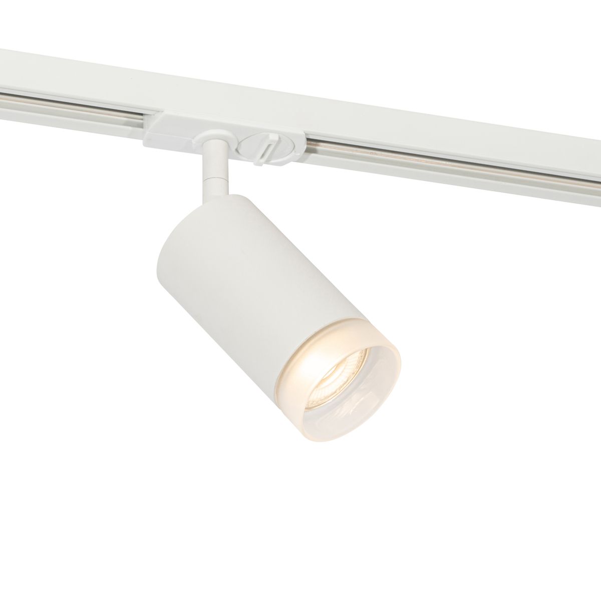 Moderne spot met witte ring voor railsysteem 1-fase GU10 50mm - Iconic Jeana