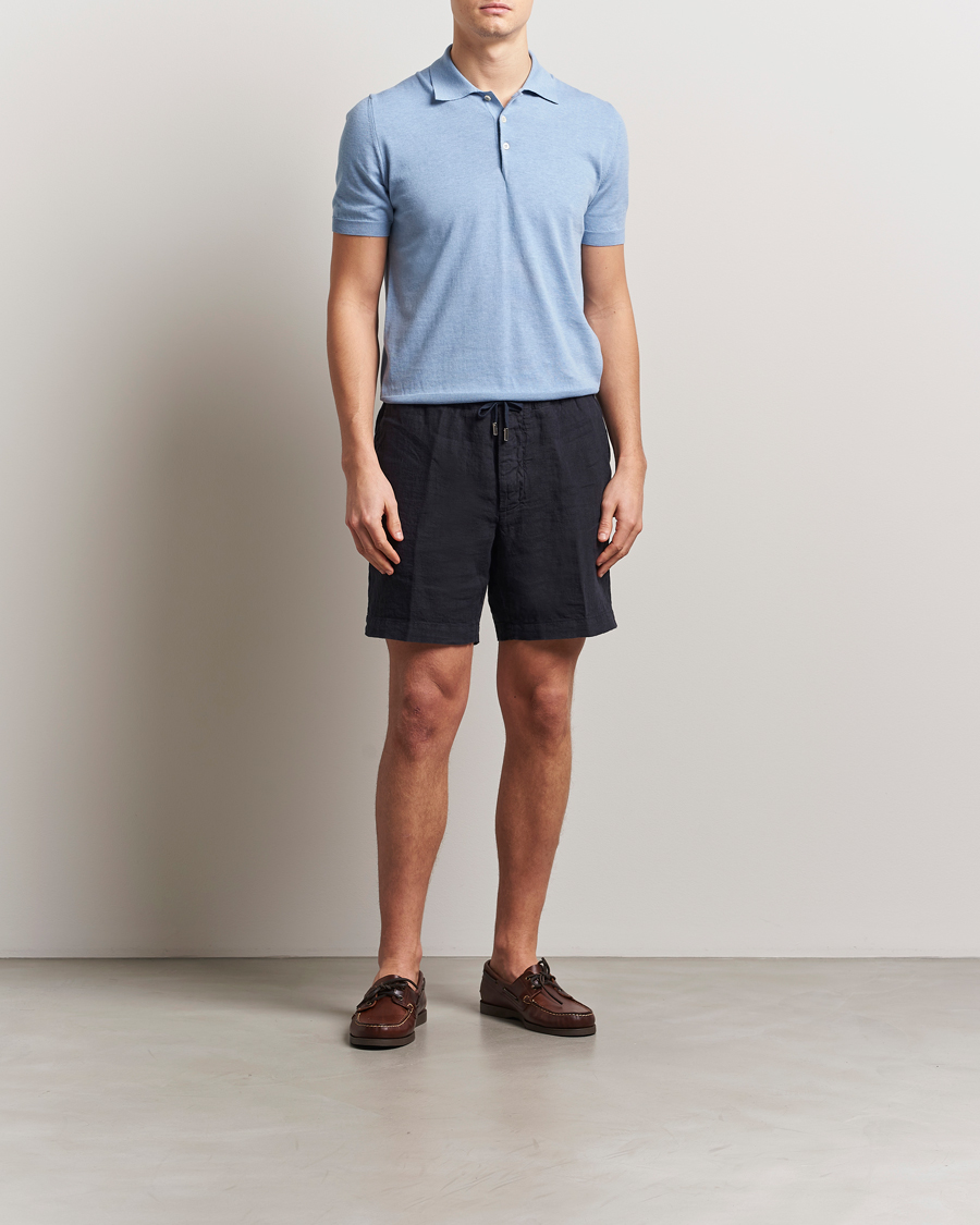 Altea Short Sleeve Cotton Polo Light Blue