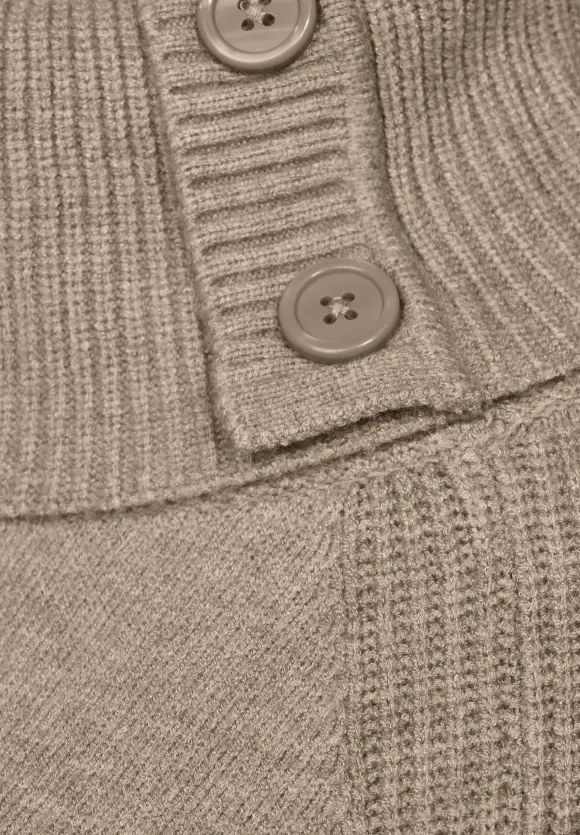 Pullover mit Rollkragen - bleached sand melange