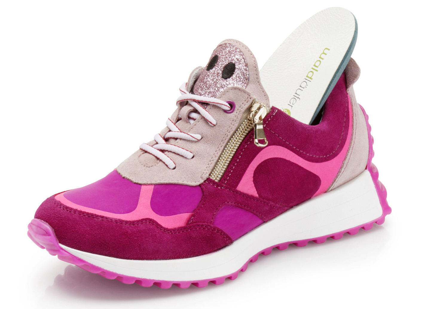 Waldläufer Sneaker mit frecher Glitzer-Applikation