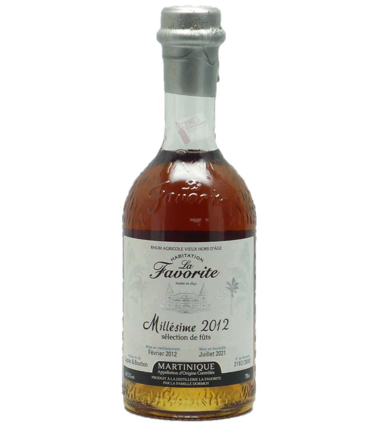 Rhum Favorite  AOC Martinique Rhum Vieux 2012