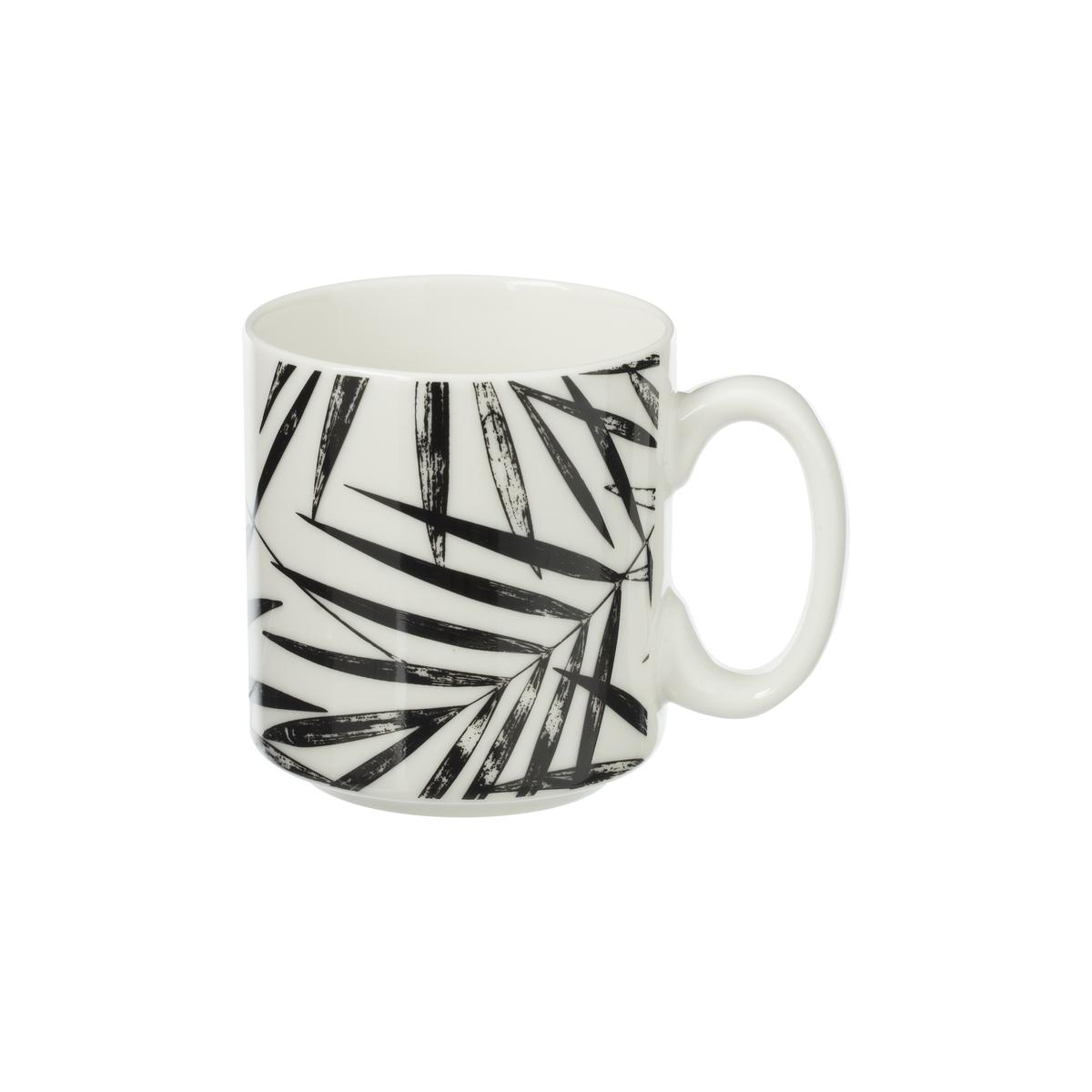 RACK 4 MUGS FLORAL GREEN 24CL