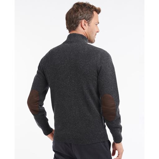 Barbour Essential Patch Zip Through Striktrøje, Charcoal Marl, XL