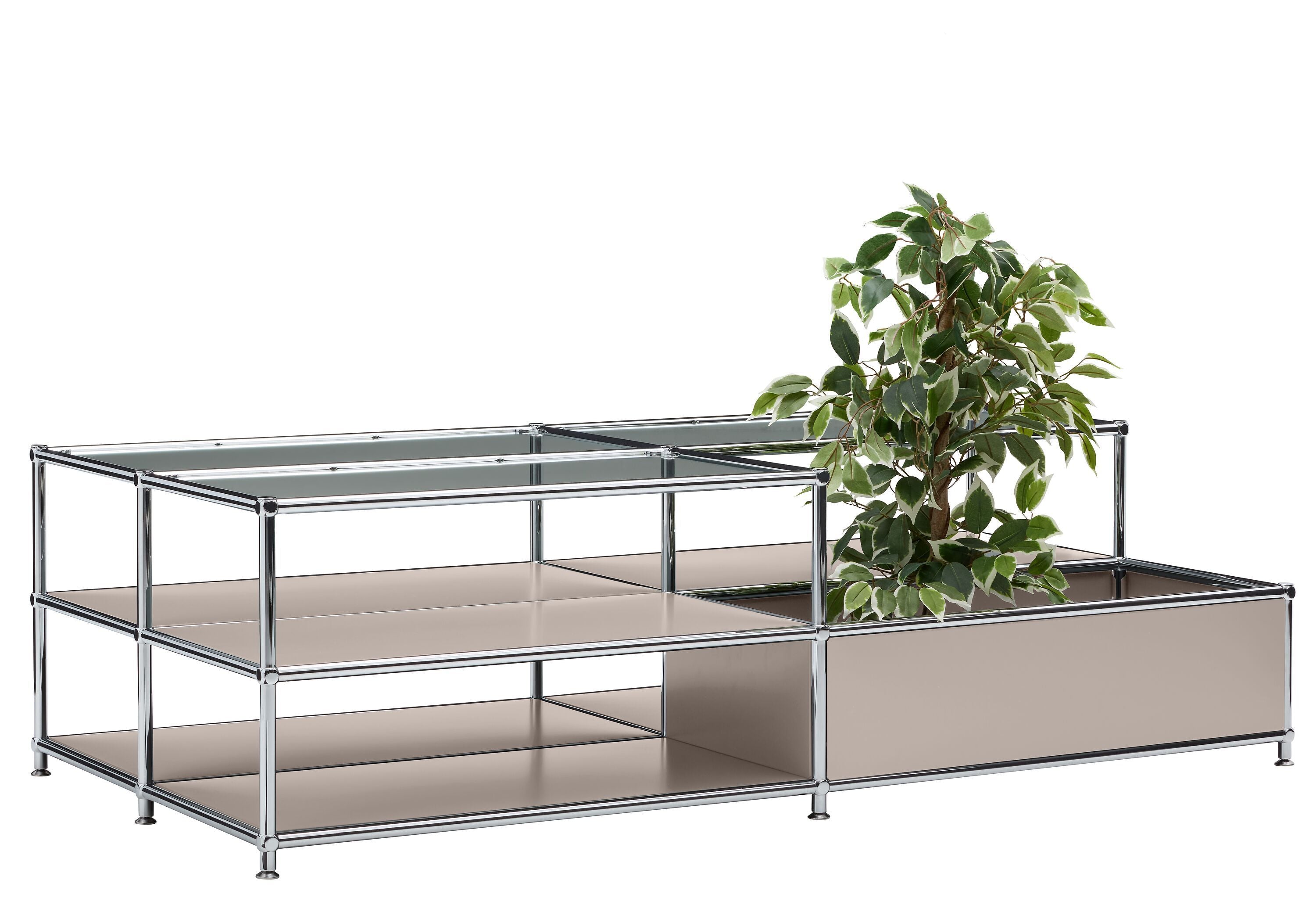 FLEXCUBE Salontisch - Taupe / B: 152.5 cm x T: 77.5 cm x H: 43.5 cm