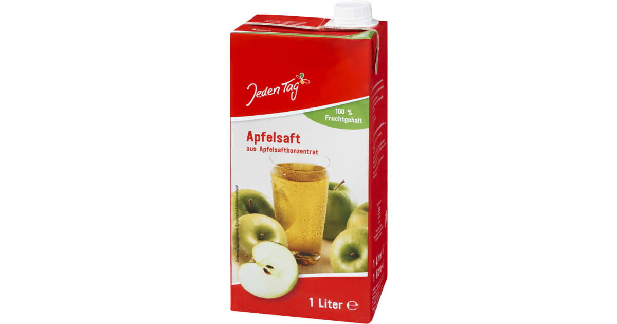 Jeden Tag Apfelsaft 100%  1,0 Liter (Einweg)
