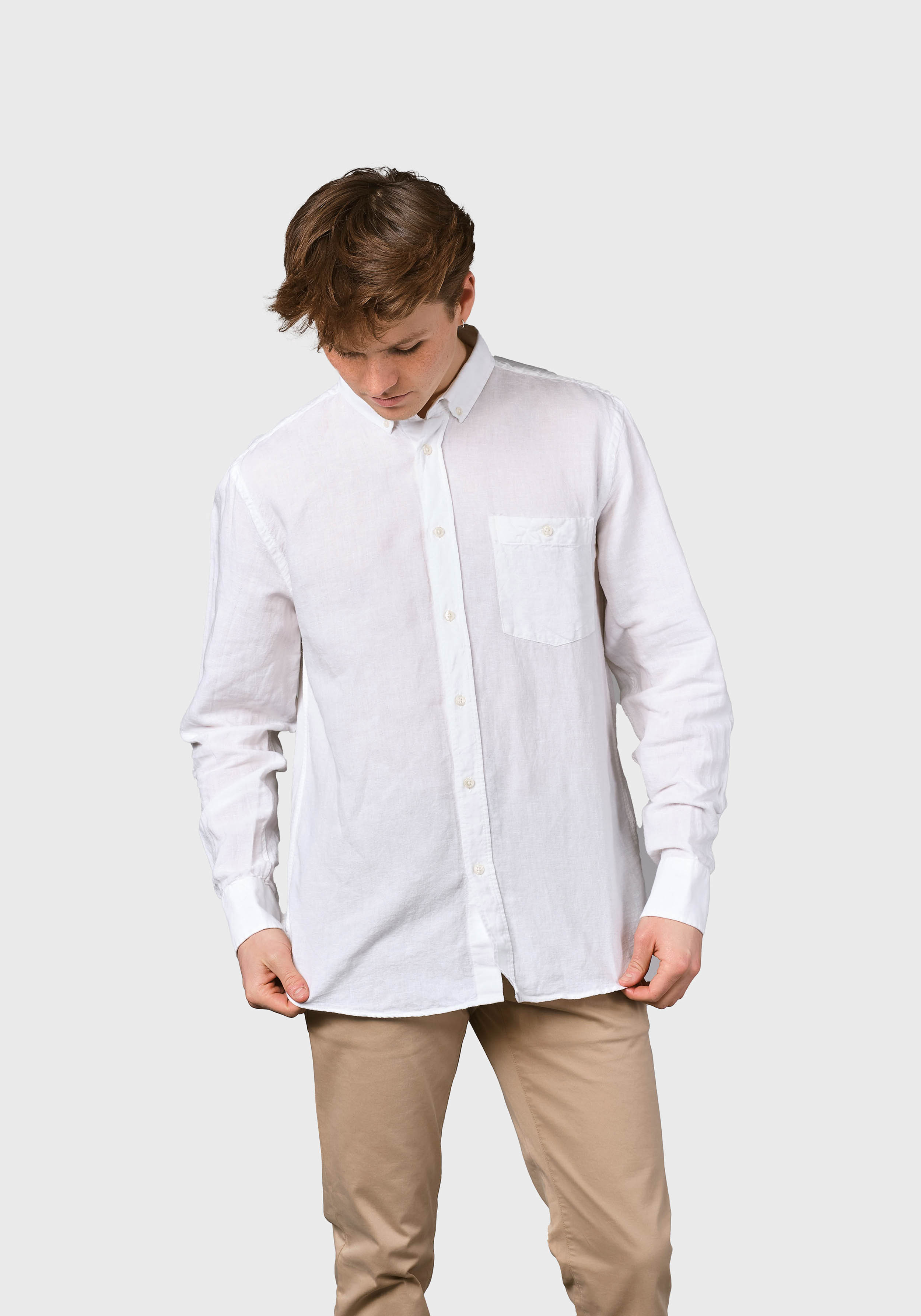 Klitmøller Collective Leinenhemd Benjamin Linen Shirt White