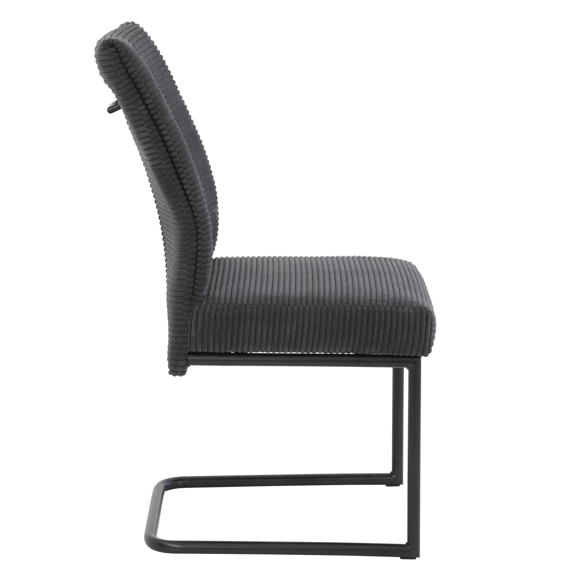 Schwingstuhl - anthrazit - Cord-Optik - 50 cm