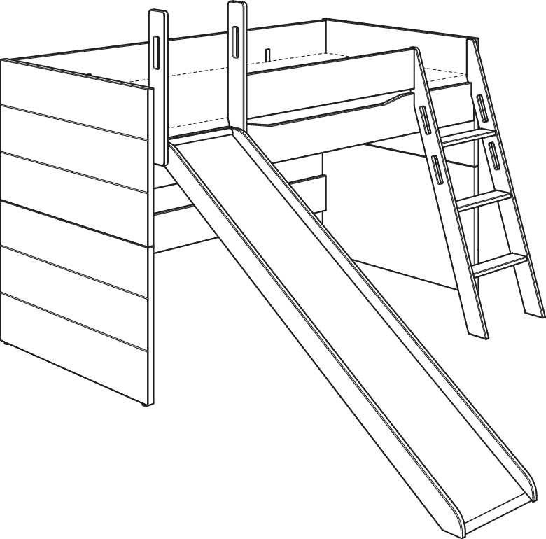 Spielbett PAIDI FIONA Höhe 120 cm