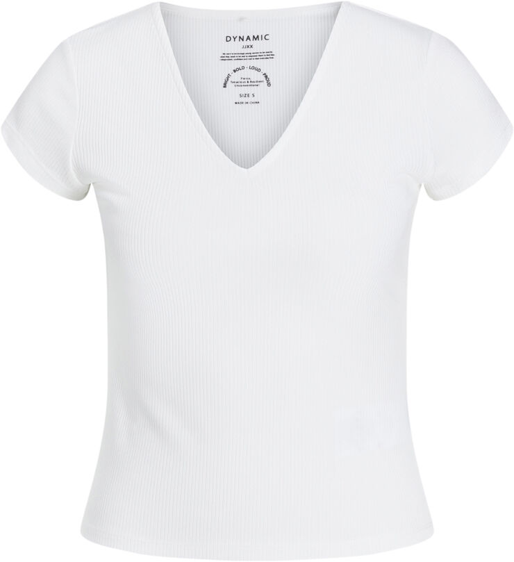 JJXX JXHAYDEN STR SS RIB TEE JRS NOOS Bright white