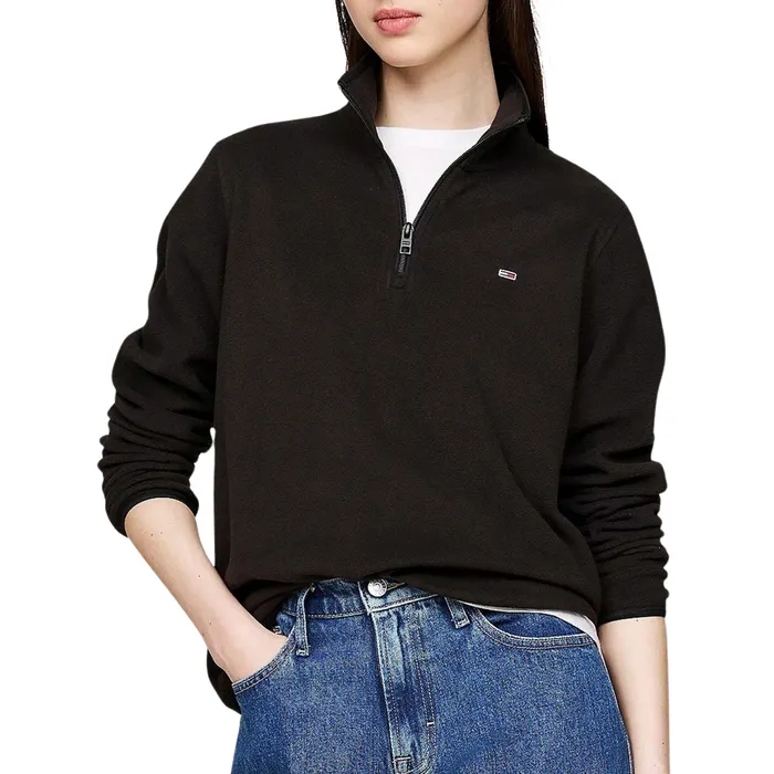 Tommy Hilfiger Regular Small Flag Polar Fleece 1/4 Zip Sweater Dames