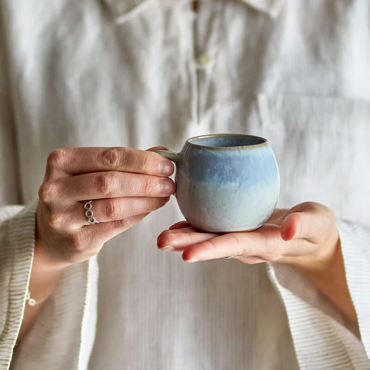 Bloomingville - Paula Espressotasse, Ø 7 x 6 cm, blau