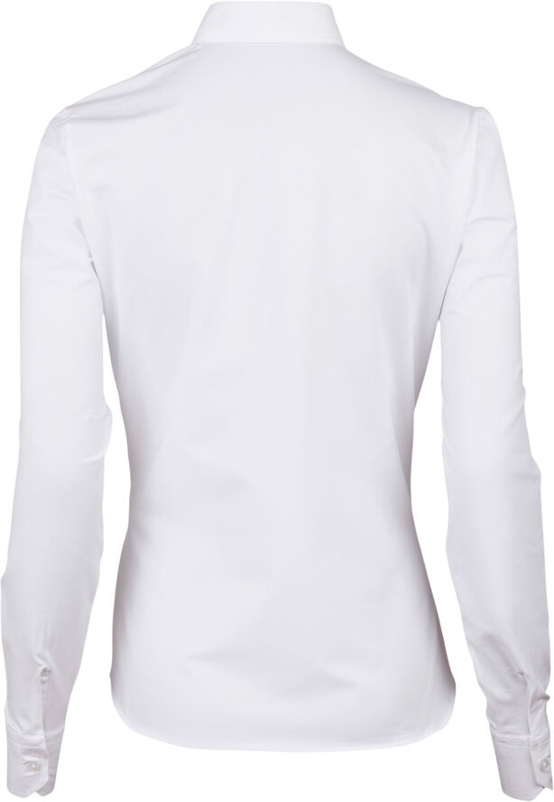 Stenströms Shirt s poplin stretch/jersey White