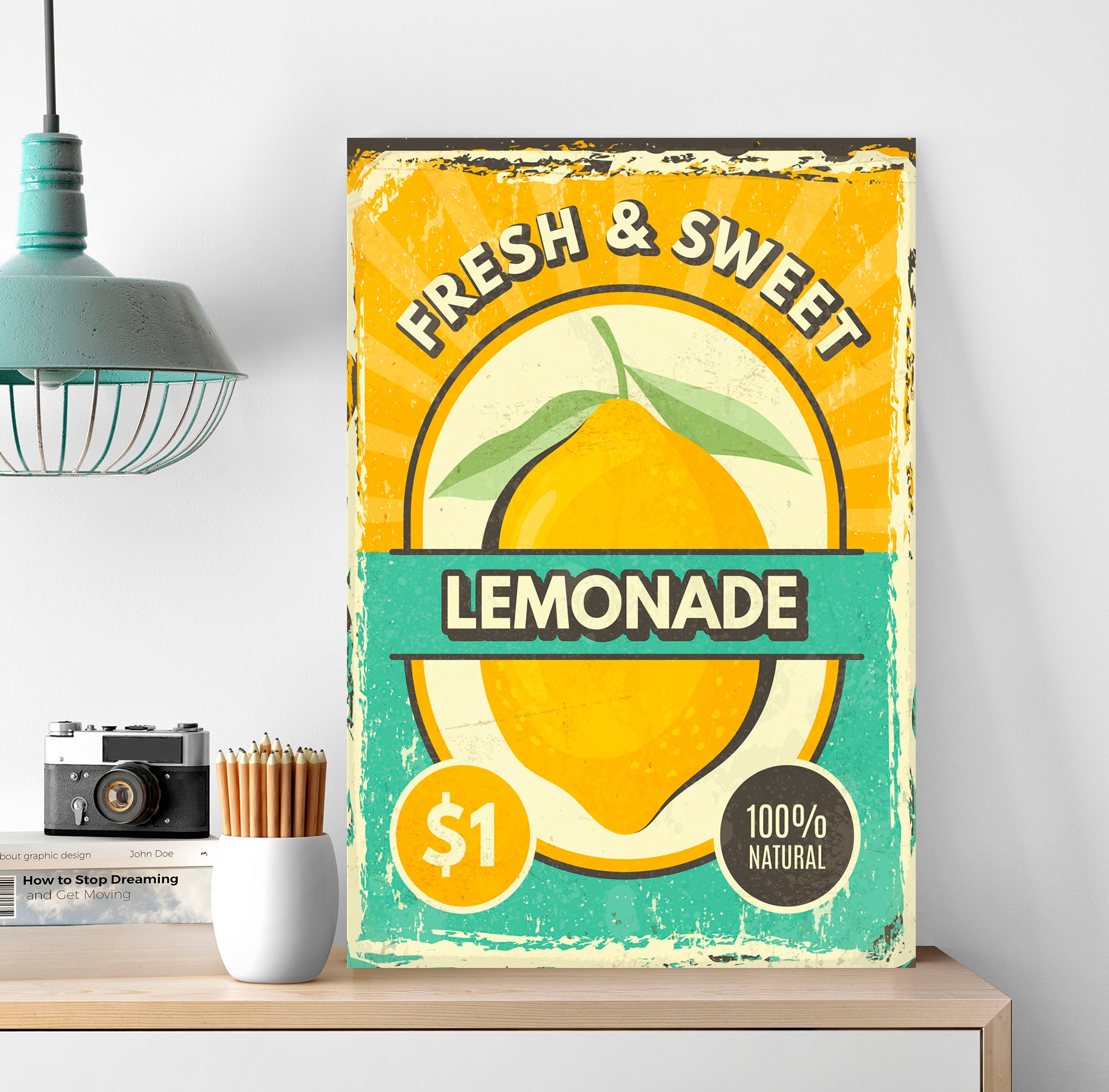 queence Metallbild »Lemonade« Getränke | Schriftzug | Schriftzüge 1 Stk. tlg. Stahlschilder