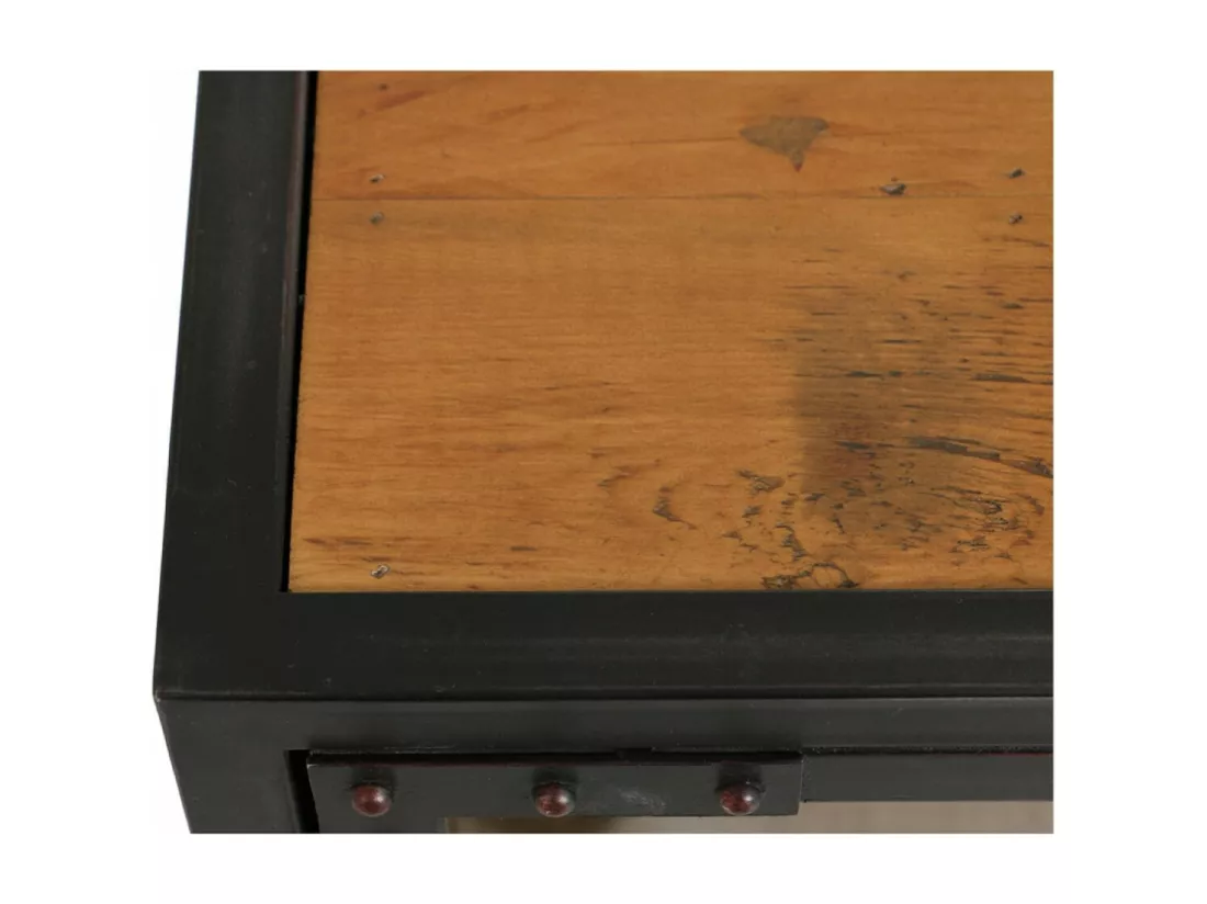Meuble de rangement 2 portes MDF Marron - Manufacture Interior's