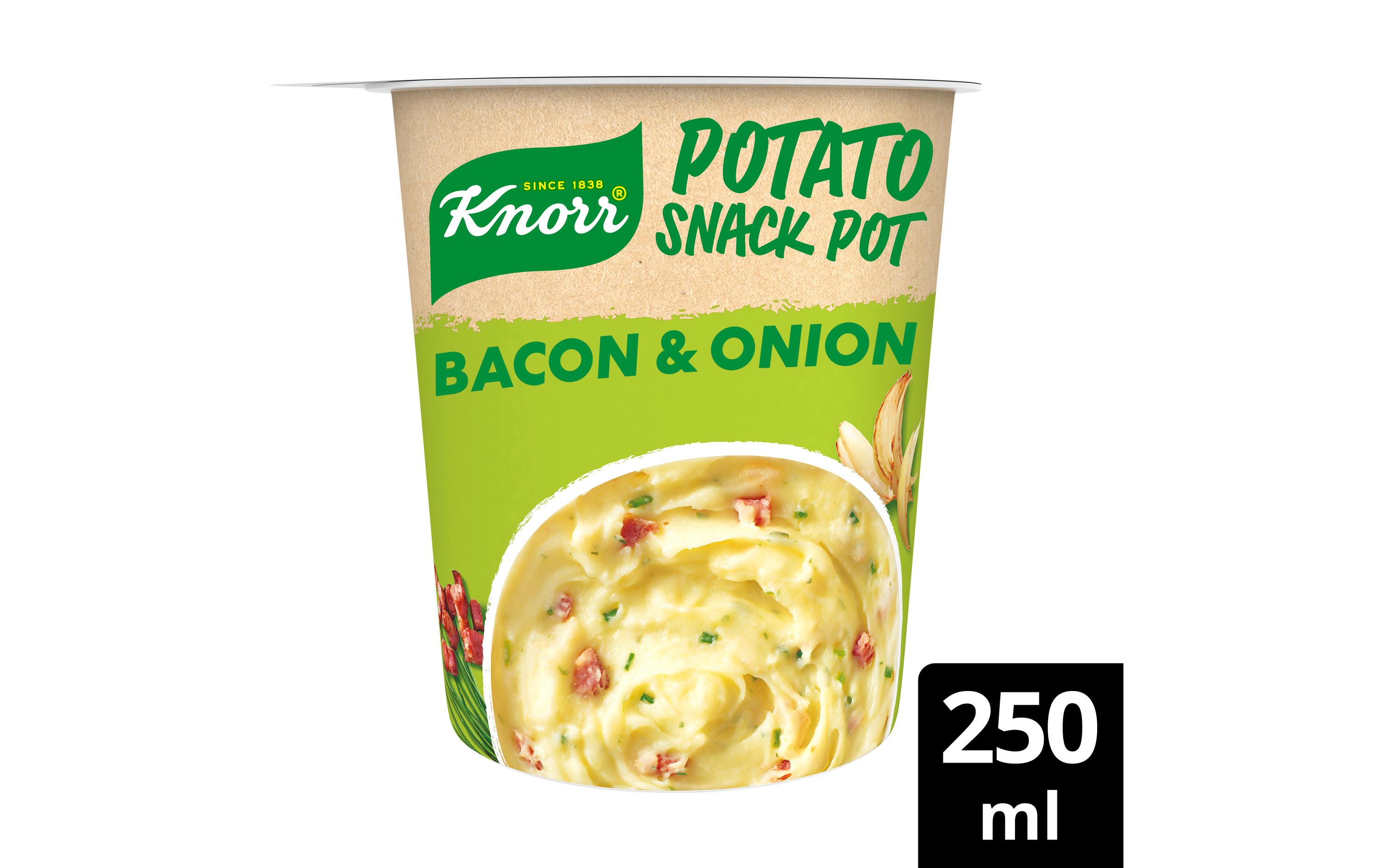 Fertiggericht Potato Snack Bacon & Onion 1 PortionHerzhafte Mahlzeit mit Kartoffeln und Speck