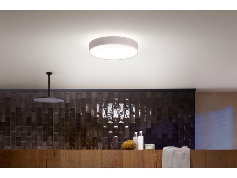 Philips Hue White Amb. Devere Deckenleuchte M weiss 1900 lm Deckenleuchte für Badezimmer