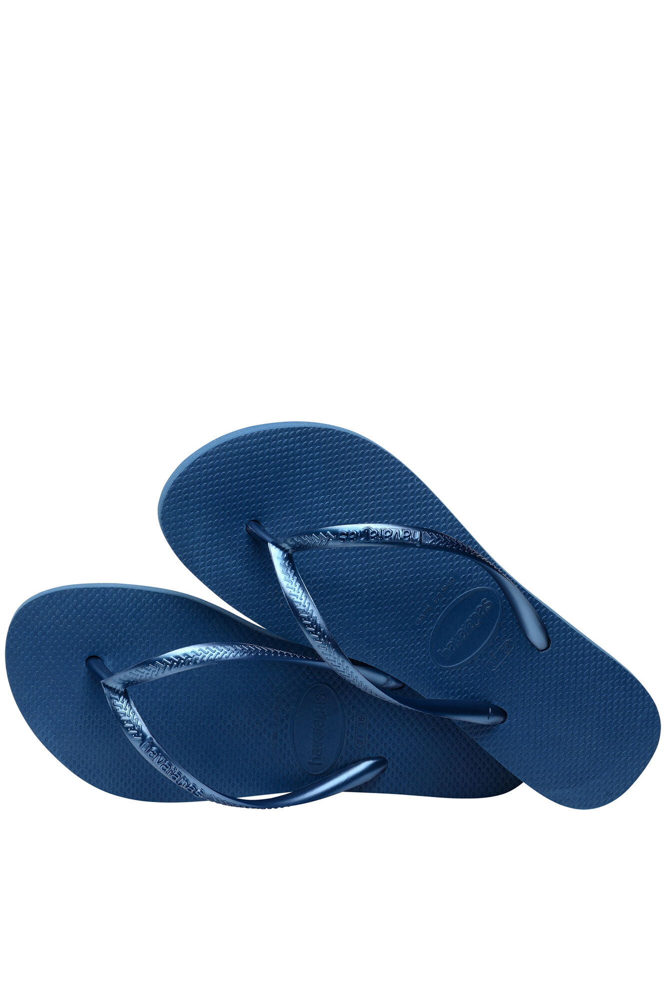 Chinelo Hav. Plataforma fina - azul