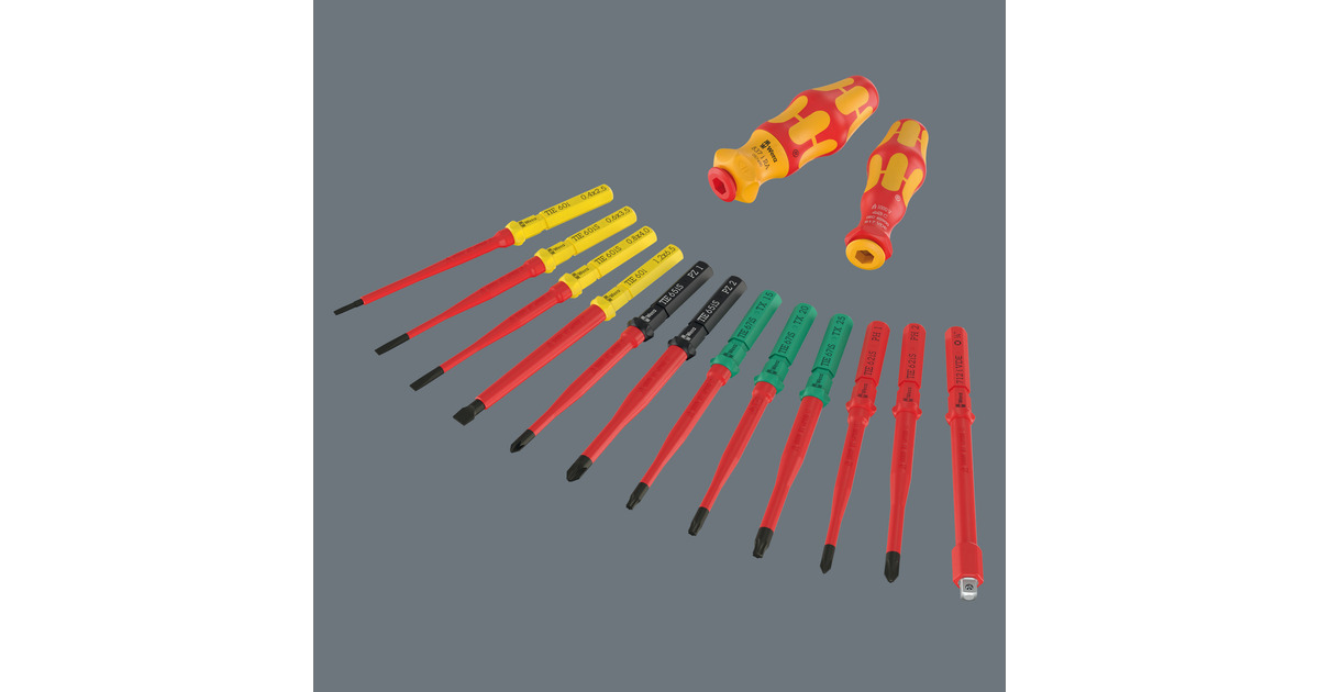 WeraKraftform Kompakt VDE 24 allround set 1 schroevendraaier  (Geel/rood, 25-delig)