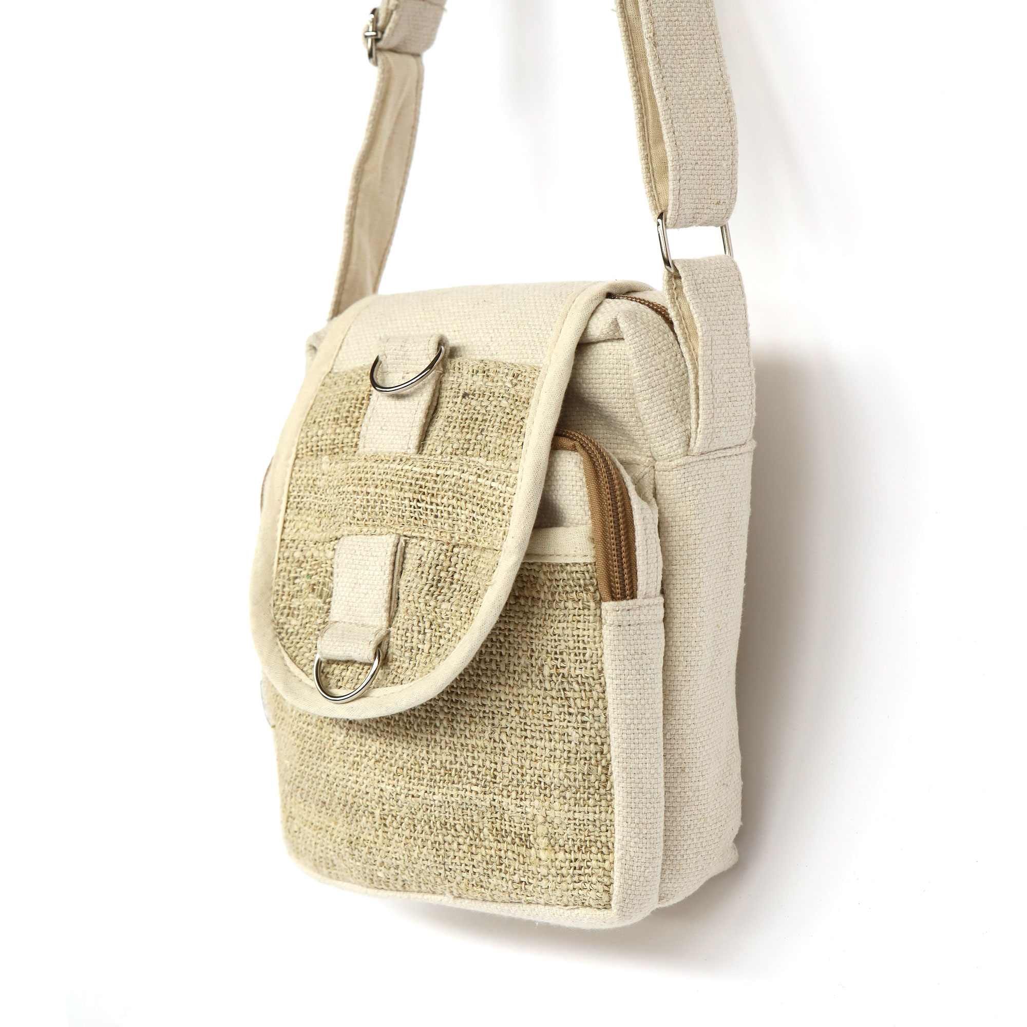 Umhängetasche 'Hanf', natur-beige, H 20 cm, B 16 cm, L 8 cm günstig bestellen