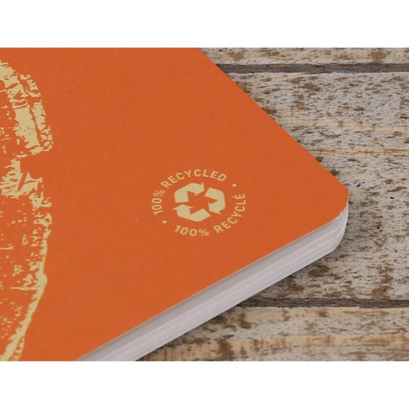 Carnet piqué FOREVER PREMIUM 100% recyclé A5 96 pages ligné papier recyclé blanc 90 g - Orange rouille