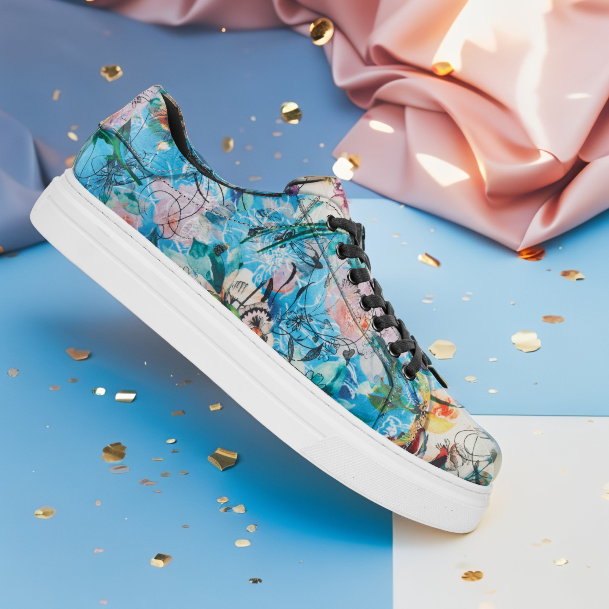 Azure Bloom Sneakers