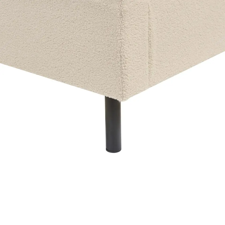 VILETTE - Tweepersoonsbed - Beige - 140 x 200 cm - Bouclé