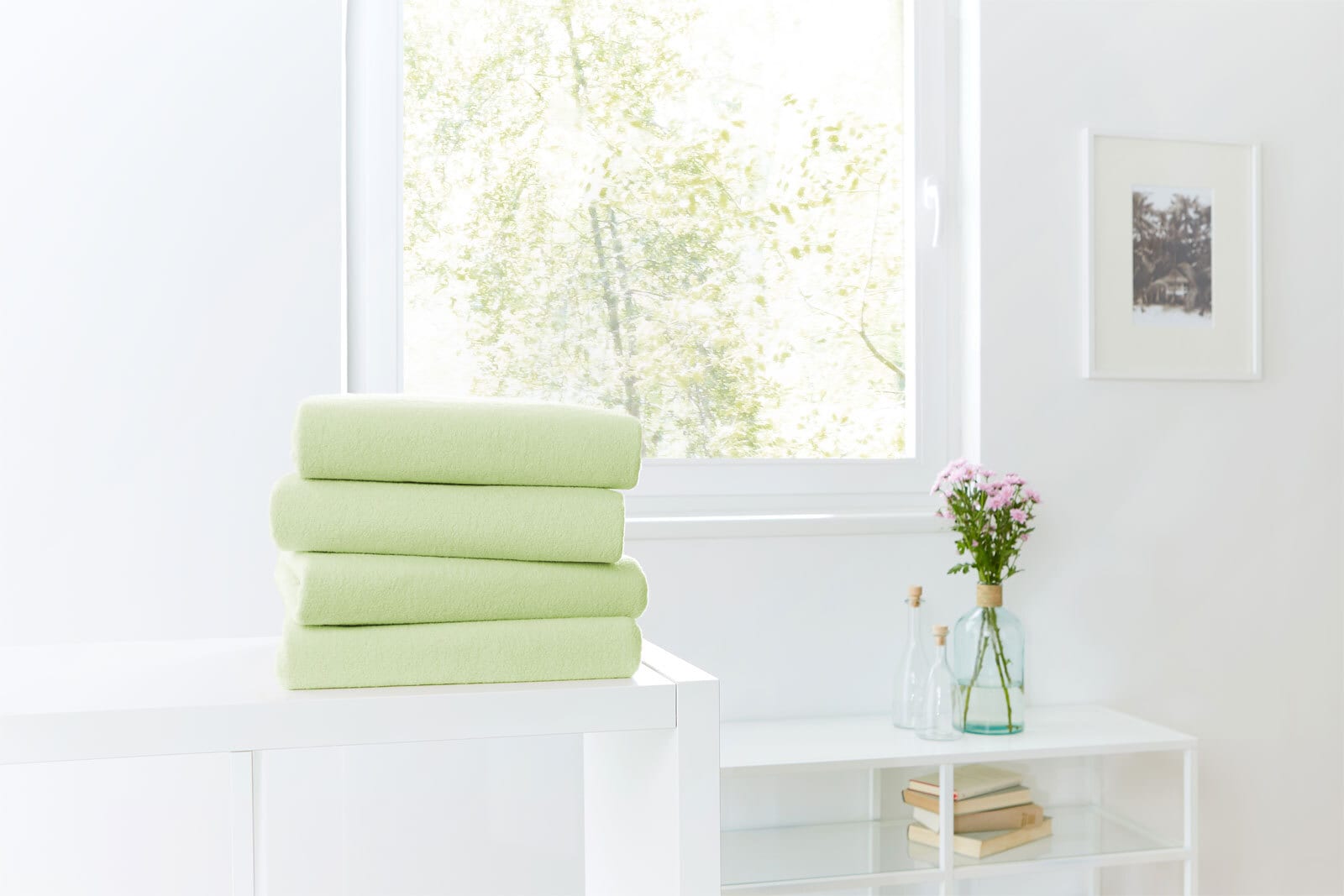 Vario Spannbetttuch Teddy-Flausch 90-100 x 200 cm limone