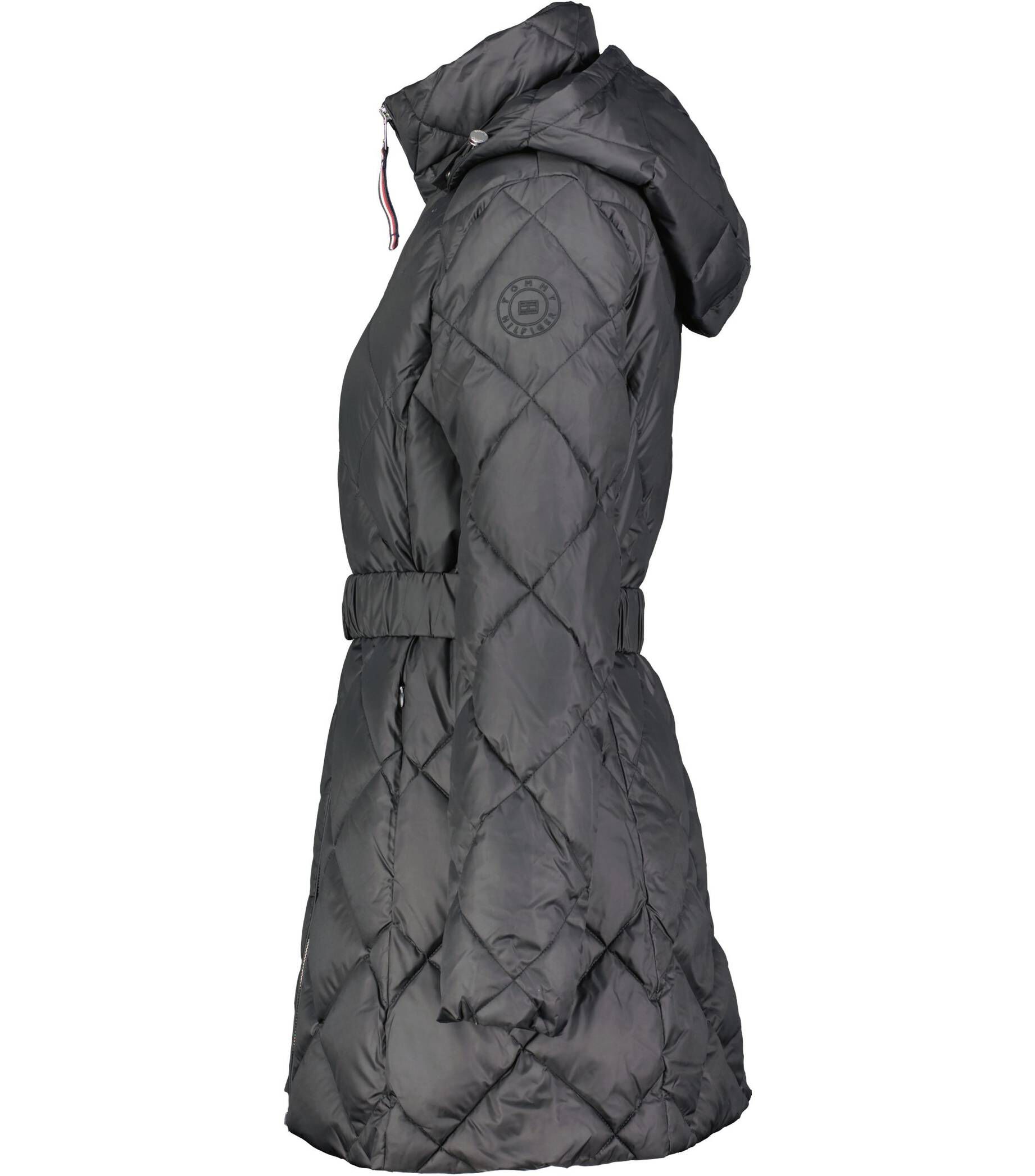 Tommy Hilfiger| Damen Steppmantel mit Kapuze ELEVATED BELTED QUILTED COAT