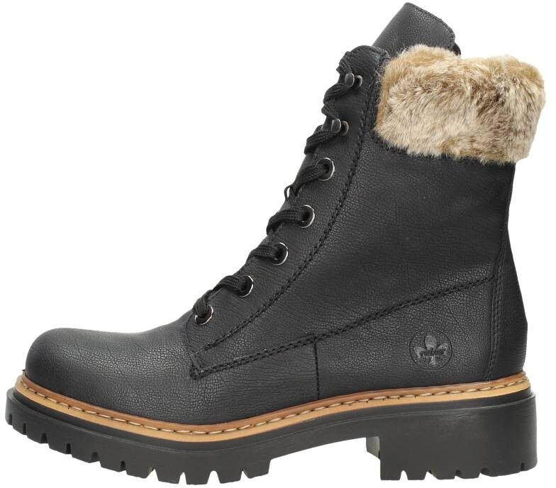 Rieker Veterschoenen Hoog zwart