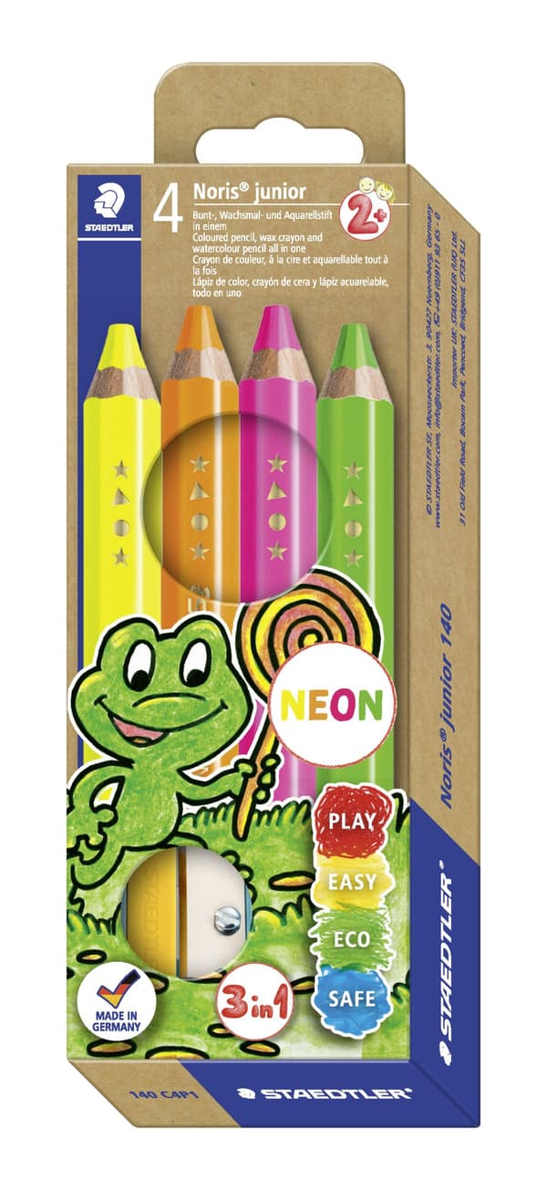 Fargeblyanter Noris Junior 4-pakning 100% PEFC Staedtler