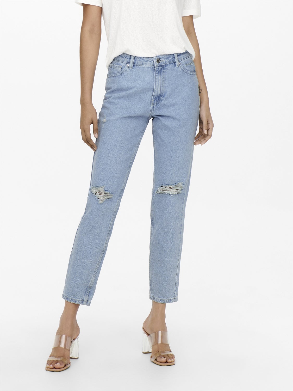 ONLJAGGER Hohe Taille Hohe Taille Jeans Light Blue Denim