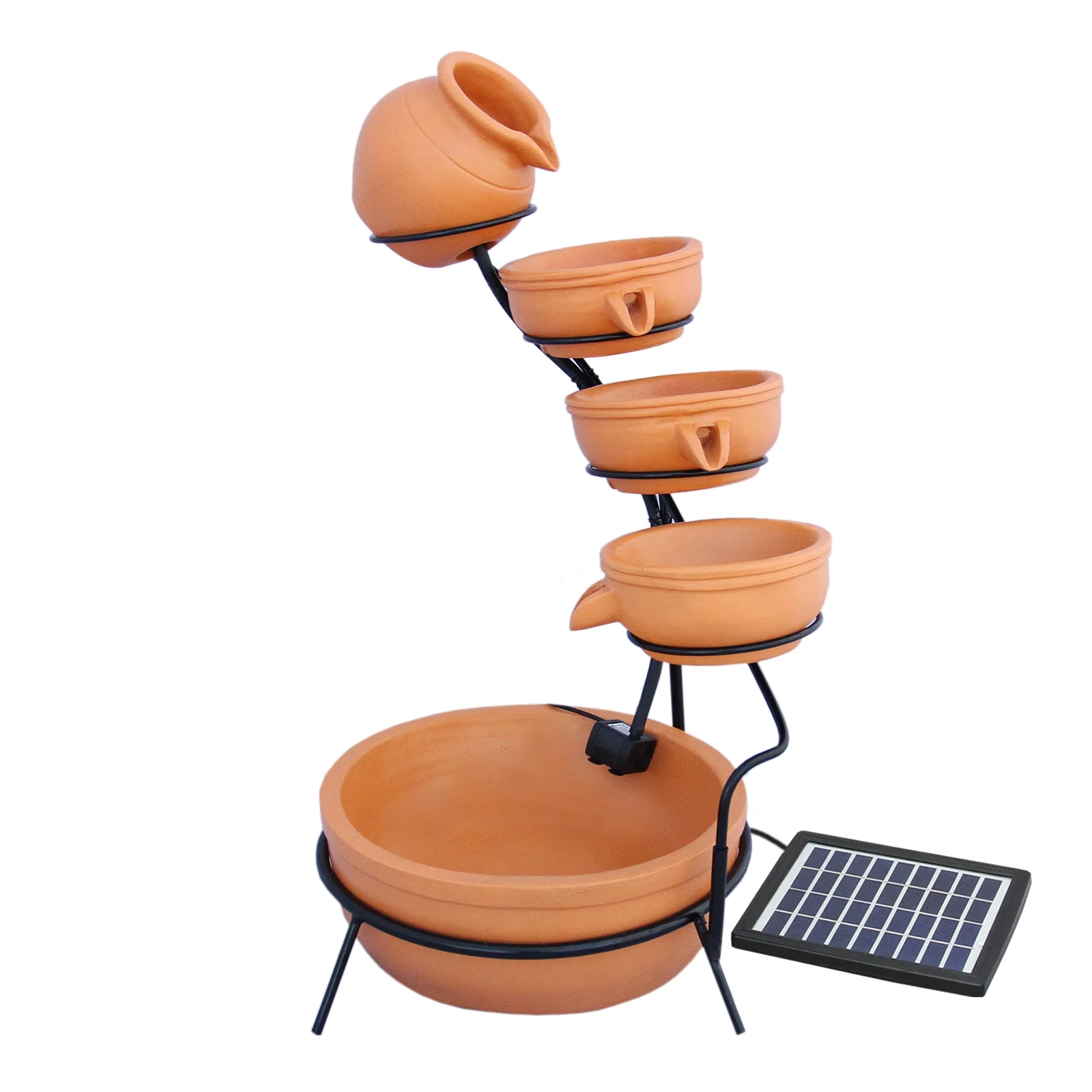 Fonte de água solar para gatos - Terracota