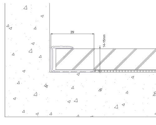 SKANDOR randprofiel, champagne geanodiseerd, voor 14-15 mm planken, 17x29x900 mm