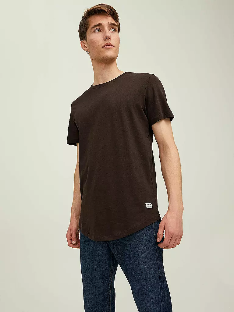 JACK & JONES T-Shirt JJENOA braun