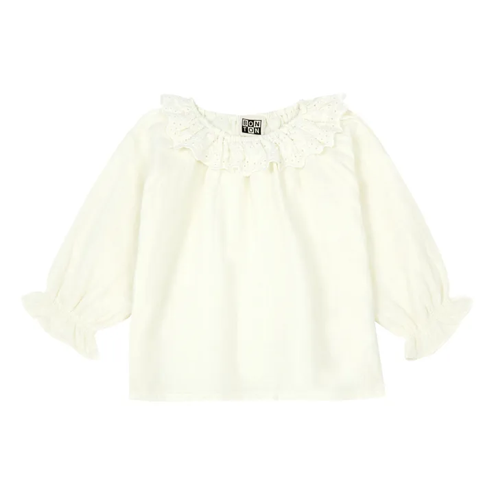 Bonton Blouse Gaze de Coton Bio Solane | Ecru