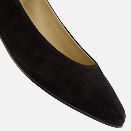 Linea Zeta Ballerina's zwart Suede