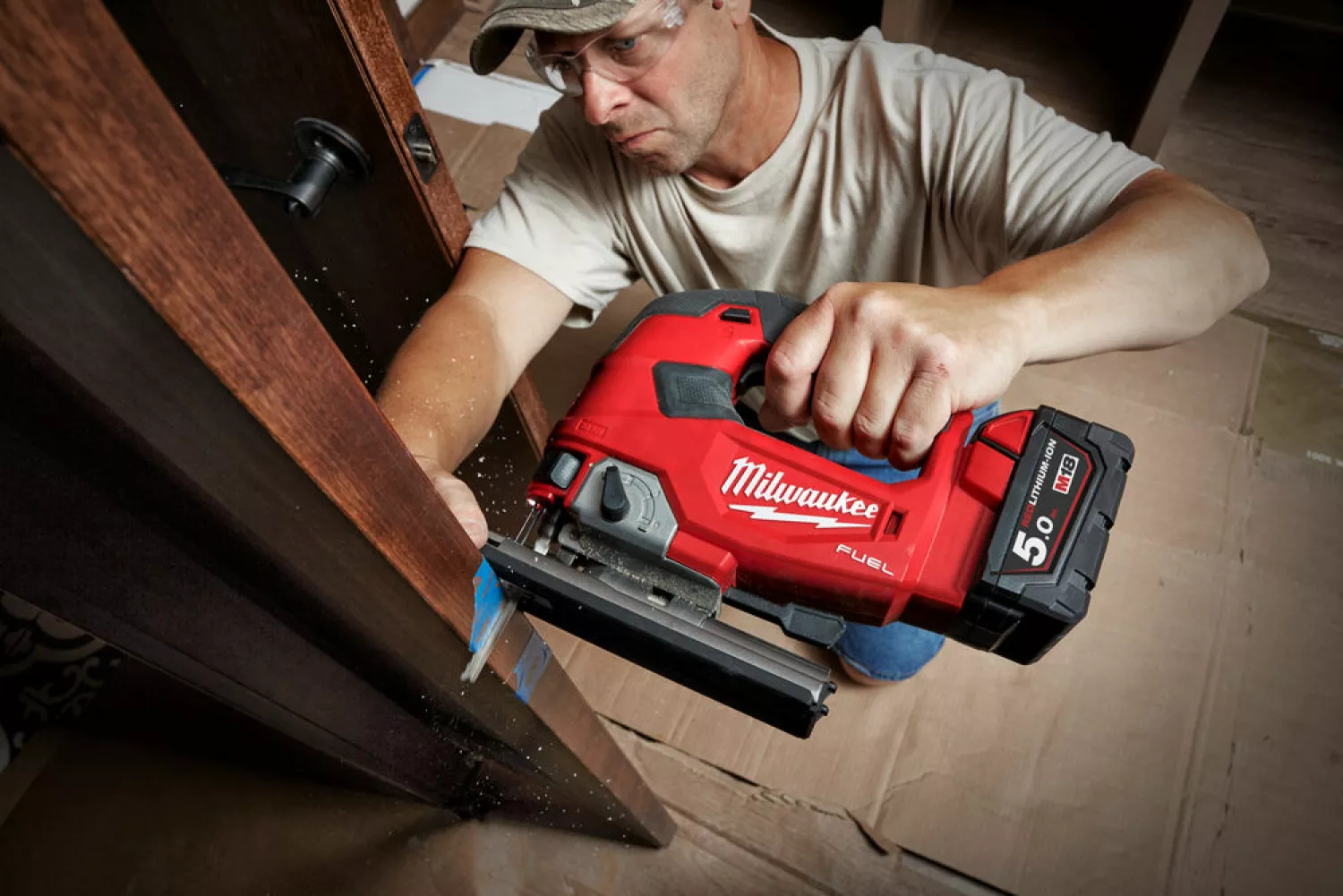 Milwaukee M18 FJS-502X 18V Li-Ion accu Decoupeerzaagmachine set (2x 5.0Ah accu) in HD-Box - koolborstelloos