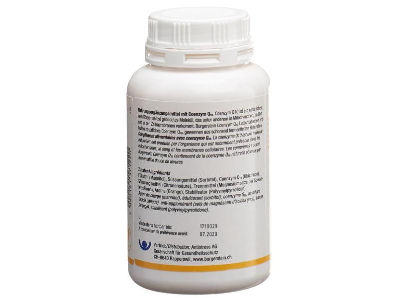 Burgerstein Coenzym Q10 100 Lutschtabletten Vegane Nahrungsergänzung mit Coenzym Q10