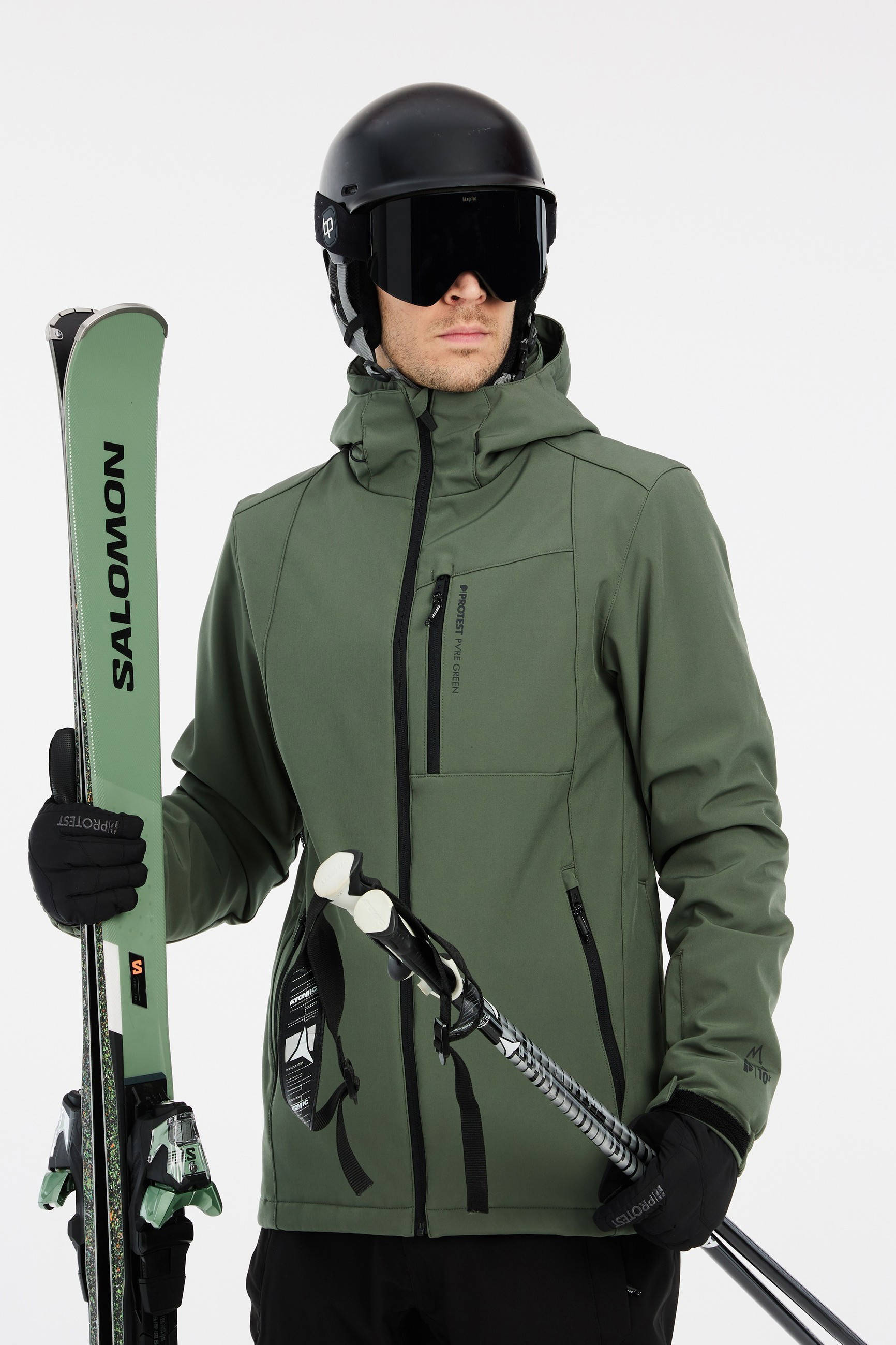Protest ski-jack Dustan olijfgroen