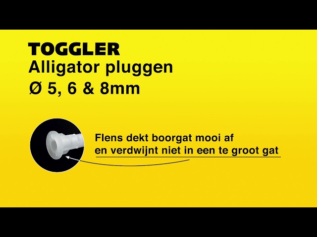 Toggler AF6 - 100 Alligator Plug met flens - 6mm (100st)