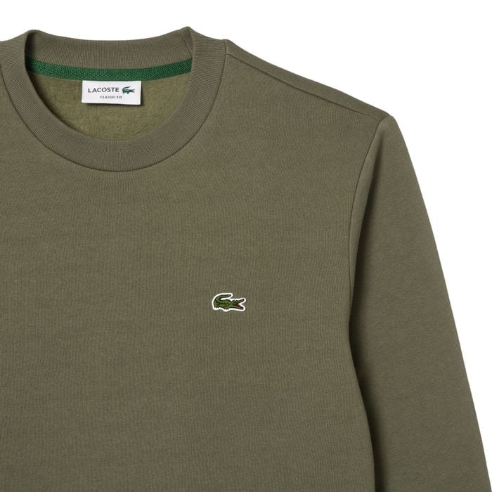 Lacoste Bio Cotton Fleece Crew Sweater Heren