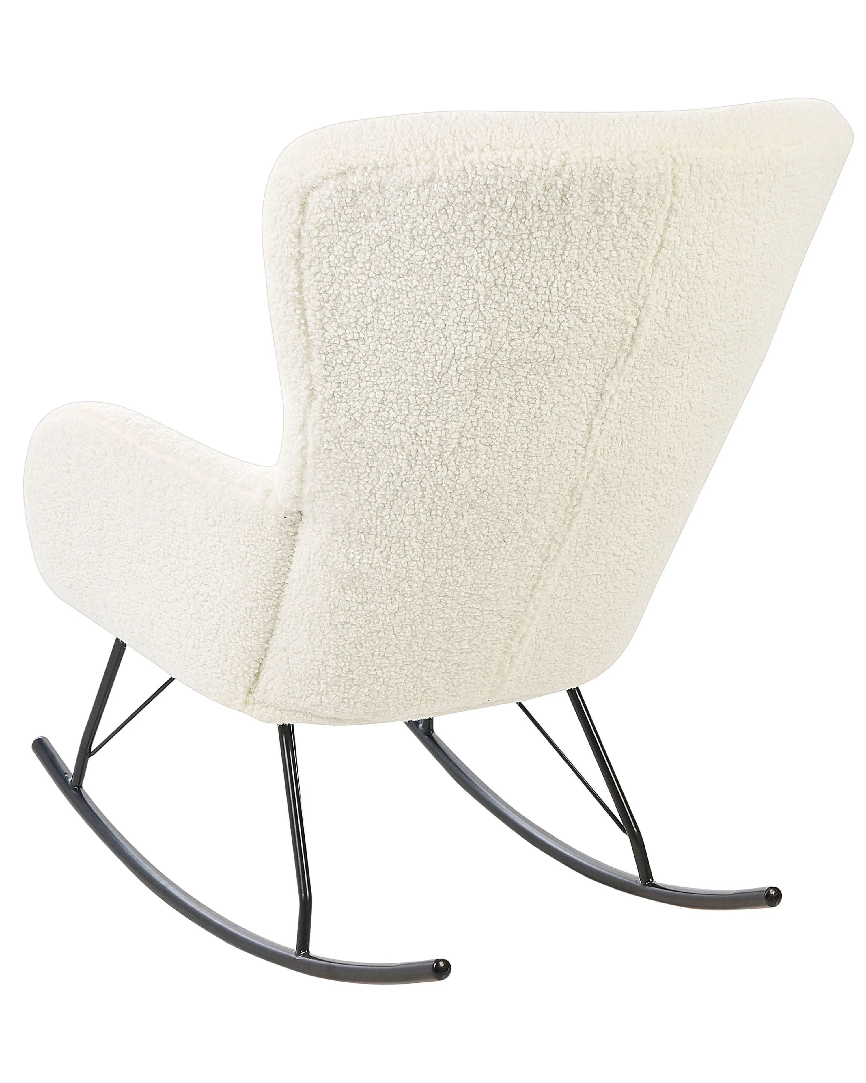Schommelstoel ANASET Bouclé Lichtbeige