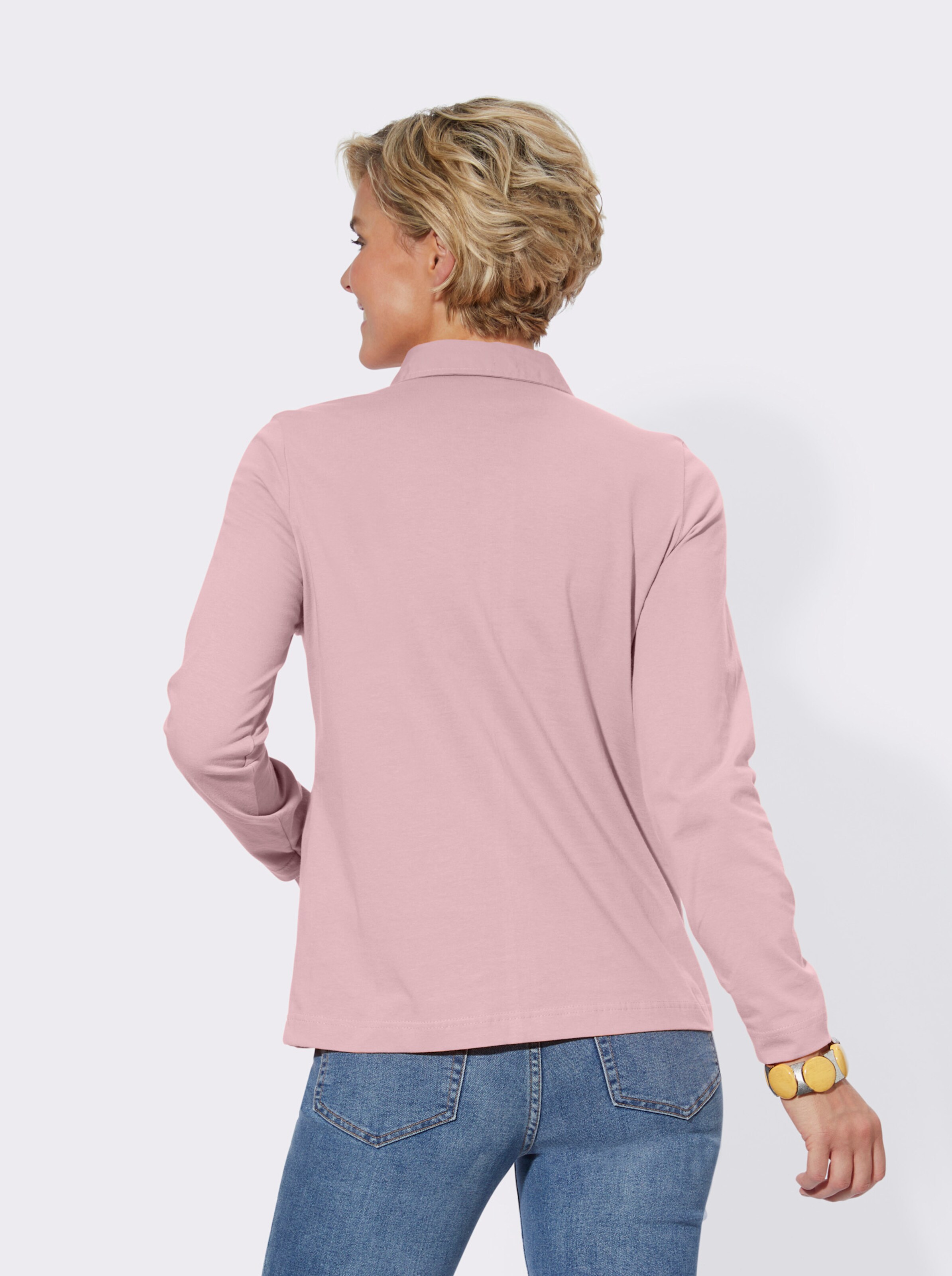 Langarm-Poloshirt