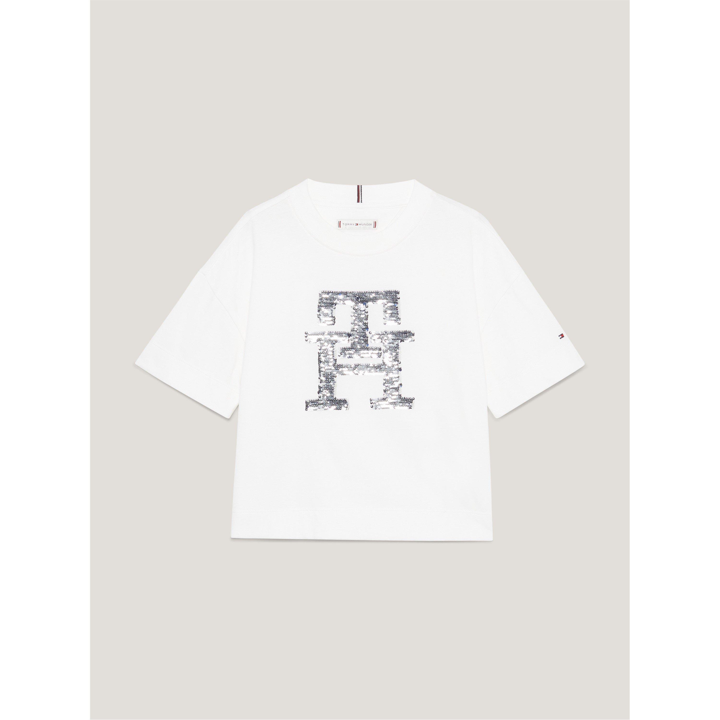 Tommy Hilfiger Monogram Sequin Short Sleeve Shirt