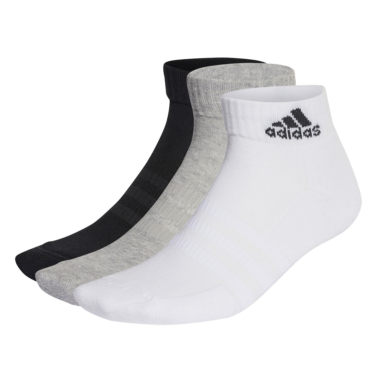 adidas Performance<br>Conjunto de 3 pares de meias acolchoadas para esportes