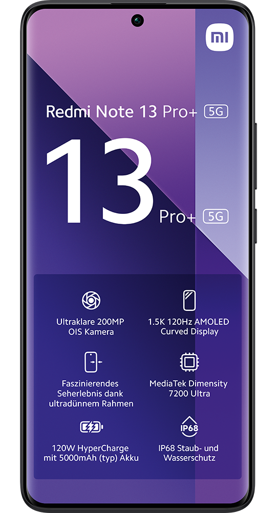 Xiaomi Handys Redmi Note 13 Pro+ 512GB Midnight Black